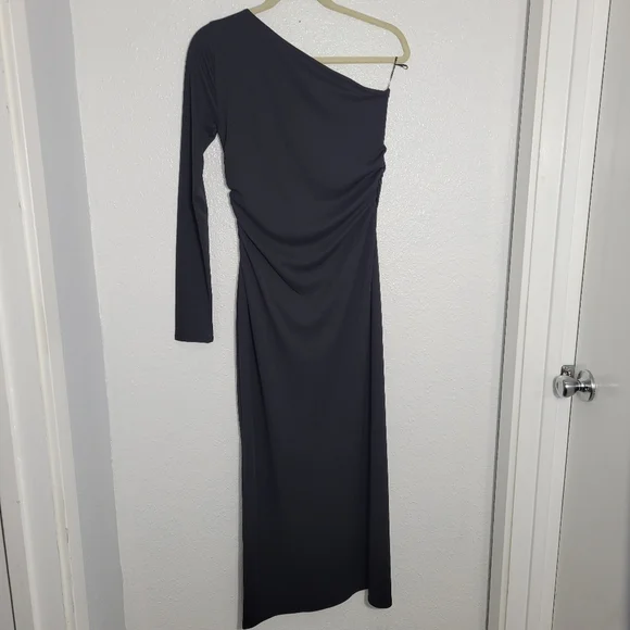 J Crew One-shoulder dress in jersey crepe CF786 Black